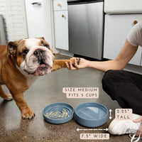 The Perfect Dish, Silicone Dog Bowl for Food & Water - Sand / Medium (7.5” Across x 2.25” Tall) - image 3