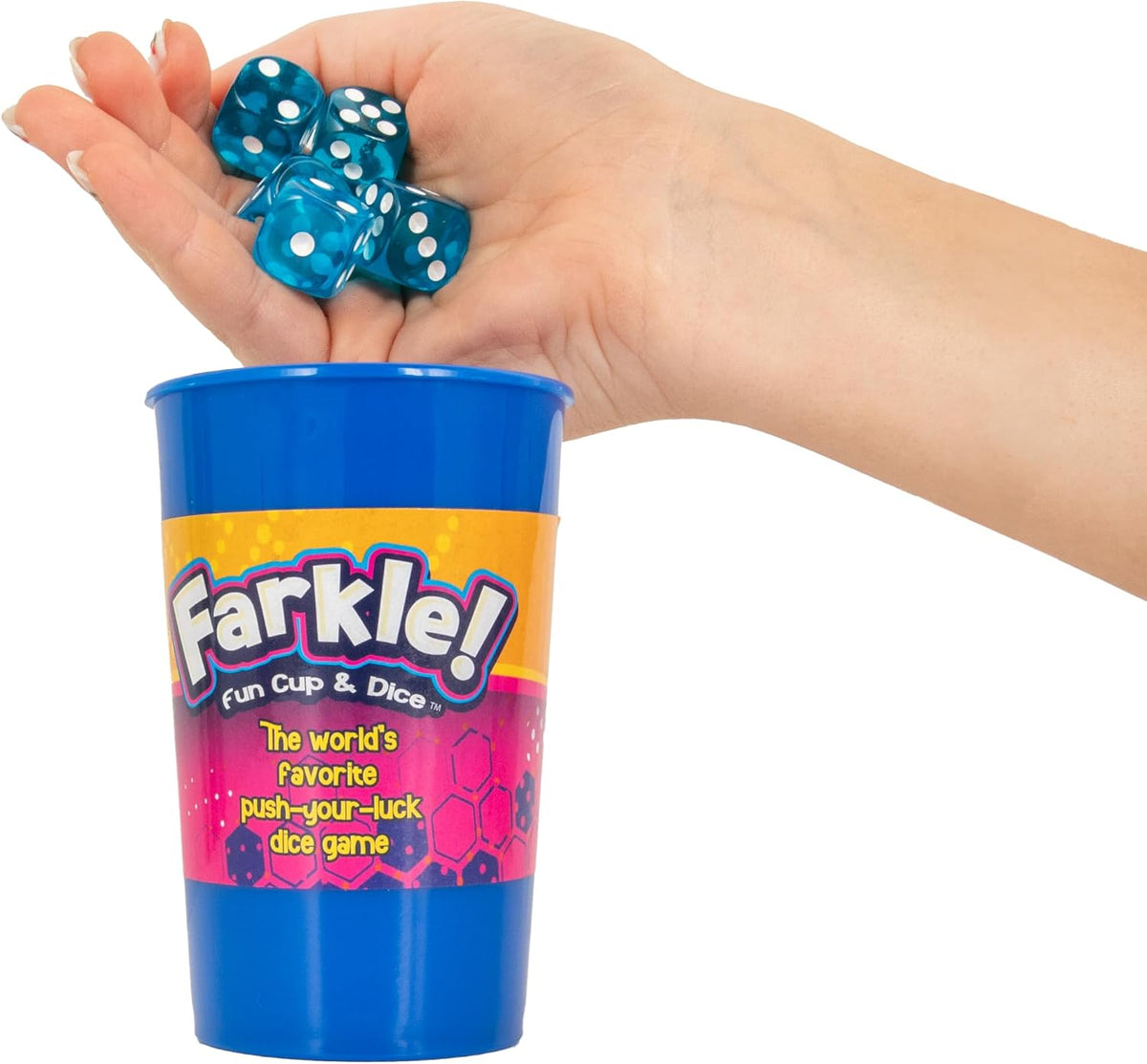 Farkle Deluxe Dice Games Set Includes 36 Colorful Dice - Fun Cup - image 3
