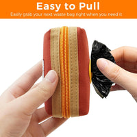 Dog Poop Bag Holder for Leash, Large-Capacity Canvas Pouch - Brown - image 4