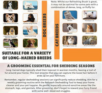 Deshedding Dog Brush for Long Hair (Medium,Blue) – Gentle Deshedding tool for Dogs & Cats – Reduces shedding, without damaging topcoat. Removes Loose Fur & Dead Undercoat.