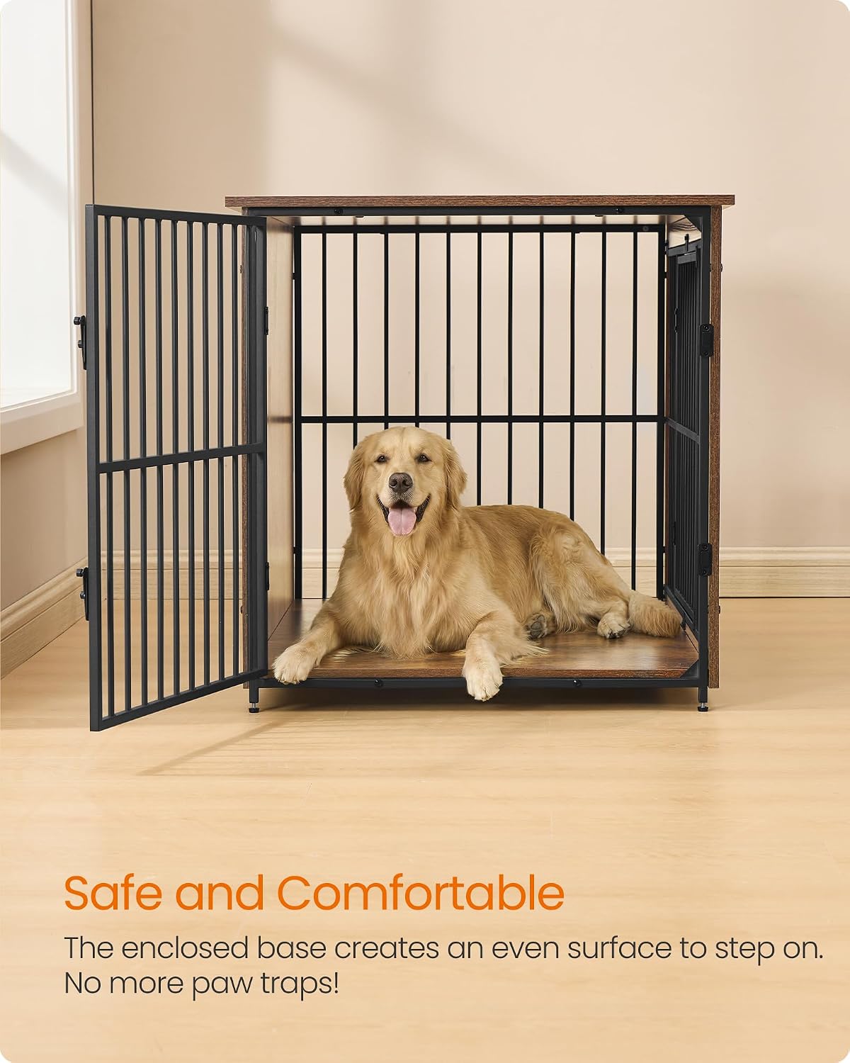 Feandrea 38" Dog Crate Furniture - Honey Brown + Matte White / 48.0"L x 29.0"W x 29.0"H - image 4