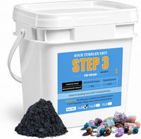 KomeStone 6 lb rock tumbler grit and polish refill kit in 4 bottles