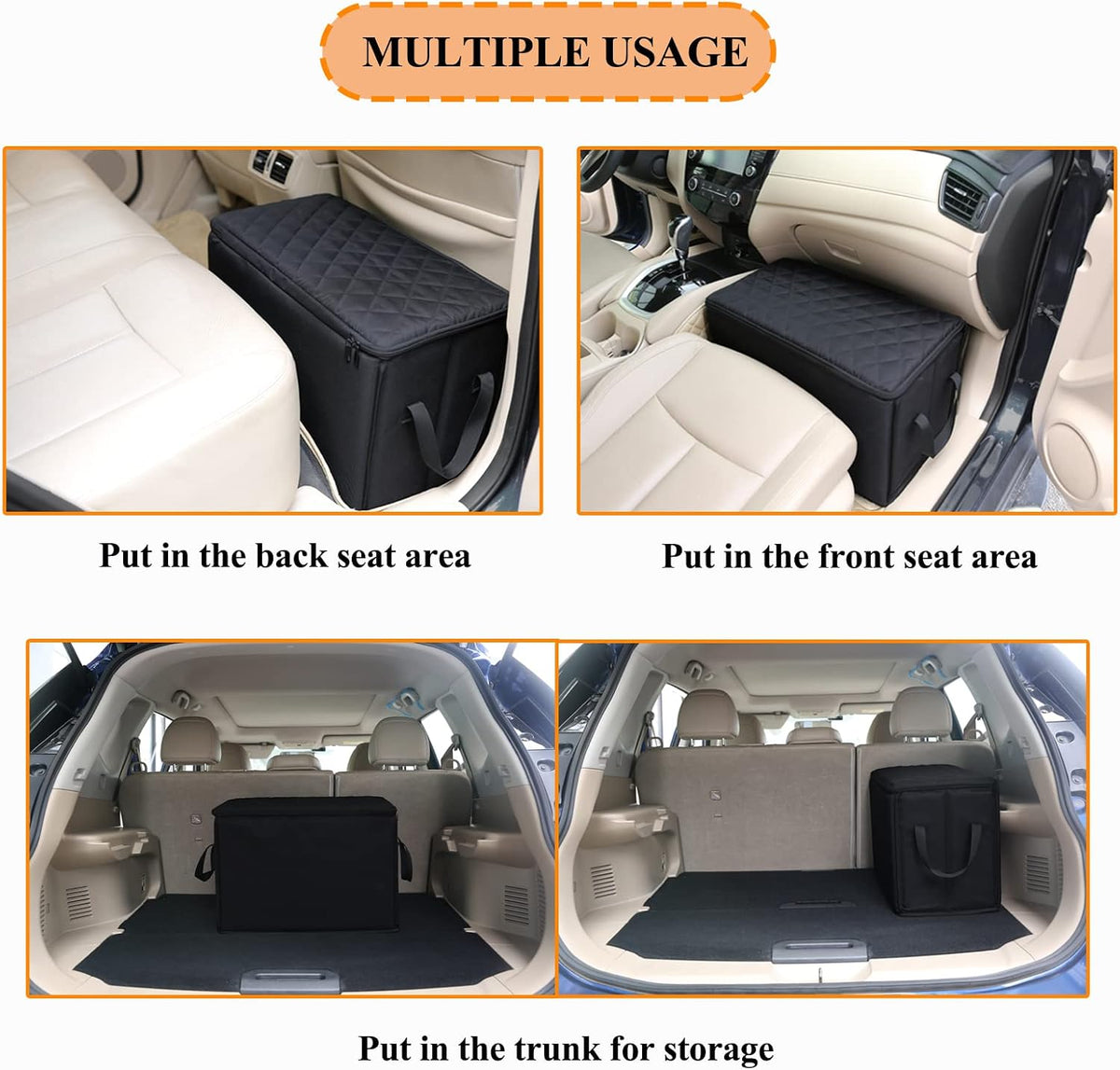 Car Seat Extender for Dogs, Front/Back Gap Filler - Compact: 19.3" × 9.85" × 13" - image 3