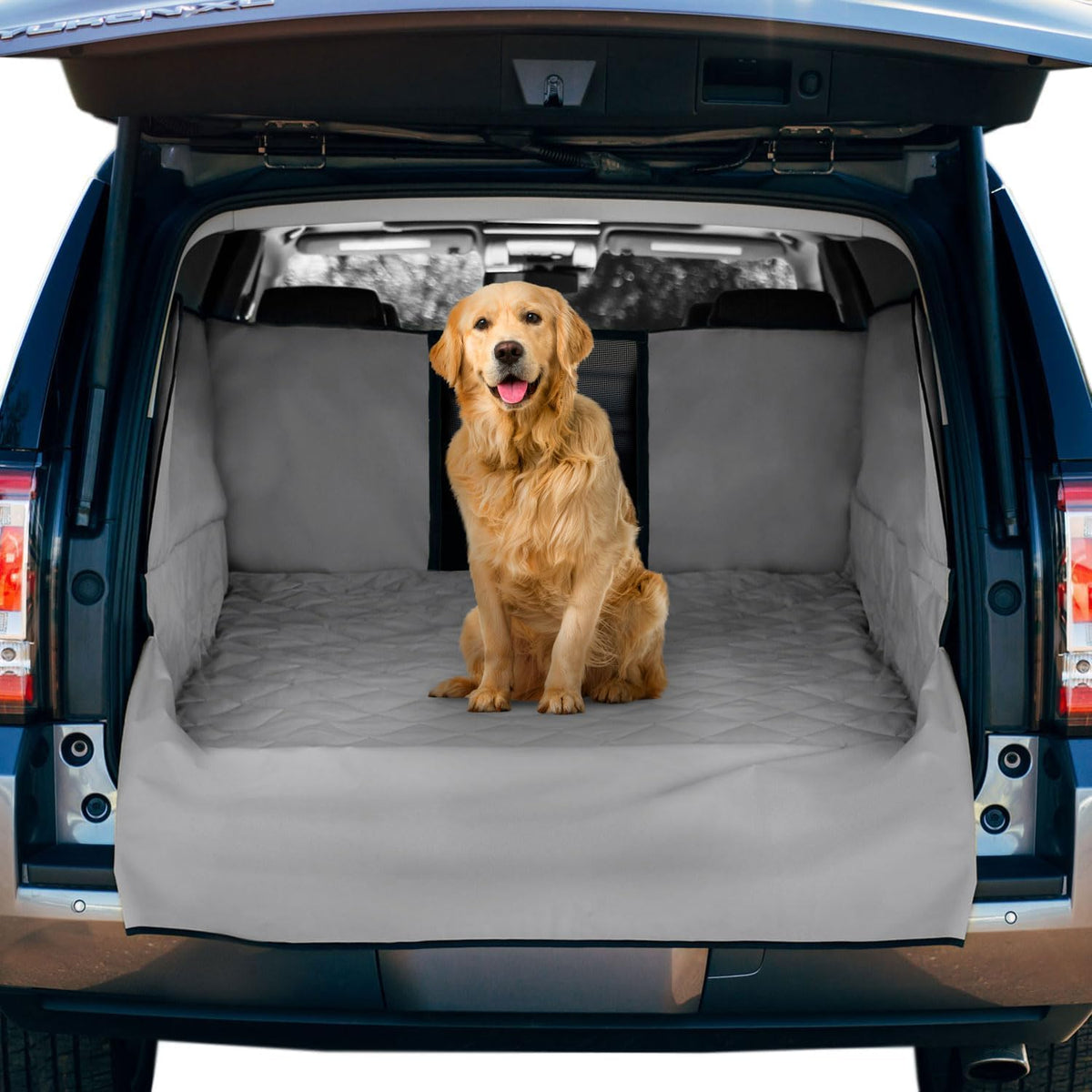 SUV Cargo Liner for Dogs - Water-Resistant Pet Trunk Cargo Cover Mat for SUVs and Sedans - Grey / Large (35"L x 40"W)