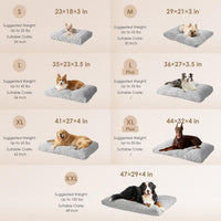 EHEYCIGA Washable XL Dog Beds Large Sized Dog - Grey / 41" x 27"x 4" - image 3