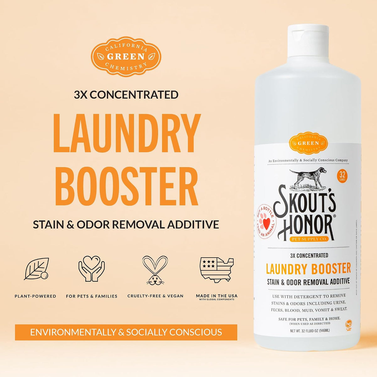 SKOUT'S HONOR Pet Laundry Booster - 32 Fl Oz (Pack of 2) - image 4