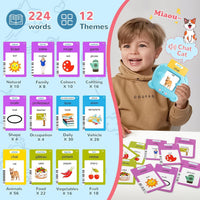 Spanish & English Talking Flash Cards for Toddler - Blue / French & English (224 Words） - image 3