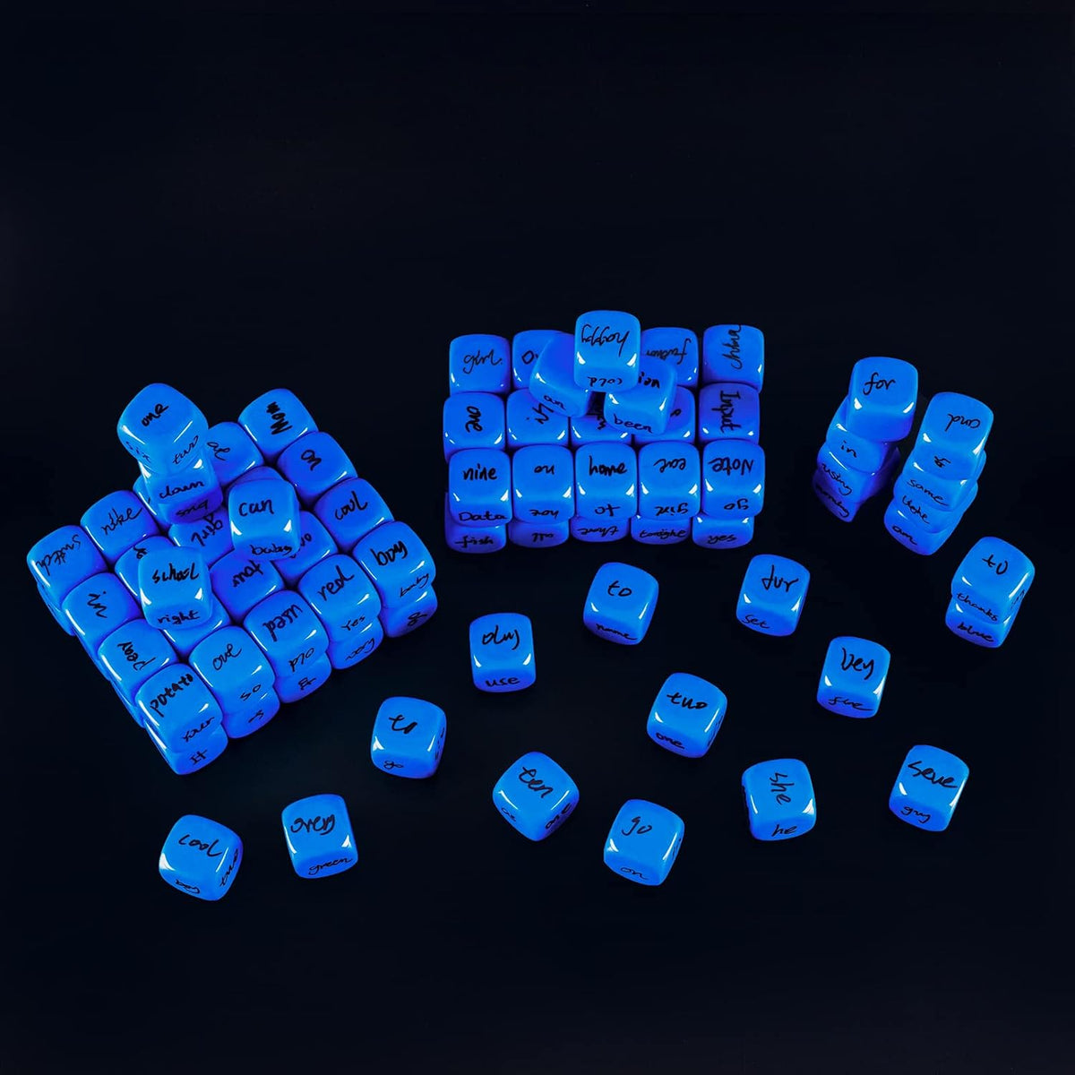 22MM Rounded Blank Six Sided Dice Lianshi Teaching Created Sesources - 100Pcs / Blue - image 4