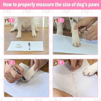 BEAUTYZOO Anti Slip Dog Socks for Small Medium Large Dogs,Paw Protector with Grips for Hardwood Floor Hot/Cold Pavement,Traction Control 3 Pairs AntiTwist Dog Shoes to Prevent Licking for Senior Dog