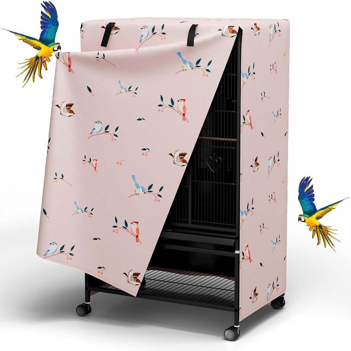 Tchvt Ultra Blackout Birdcage Cover - Bird Designs / 26.0"L x 19.0"W x 40.0"H