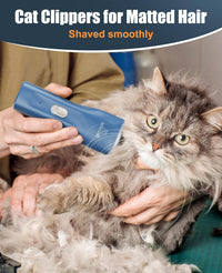 oneisall Pet Clippers for Cat Matted Hair - Blue / Standard - image 2