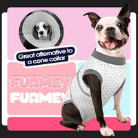 FUAMEY Dog Recovery Suit Male,Dogs Surgery Neuter Suits Puppy Spay Shirts for Female Protect Dog's Skin Anti Licking Abdominal Wounds Doggie Onesie Pet Bodysuit Alternative to Cone Polka Dot S