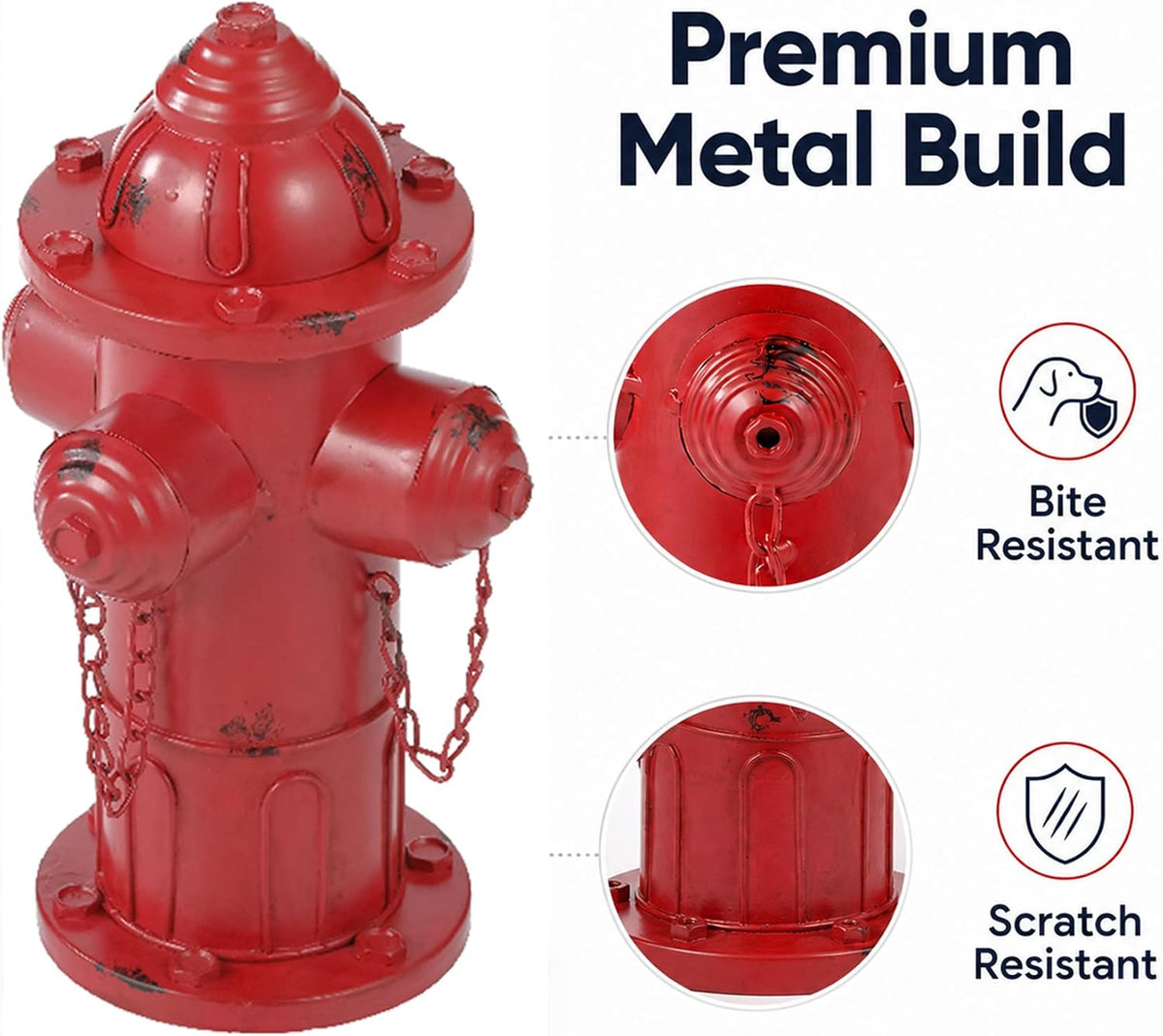 7.8" H Metal Potty Training Fire Hydrant for Dogs to Pee On Indoor - 12" - image 4