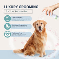 Natural Pet Cologne - Powdery Floral Scent, 3-in-1 Deodorizing, Conditioning & Moisturizing Spray for Dogs & Cats - Long Lasting. Daily Use, 8 fl oz (Female Pet)