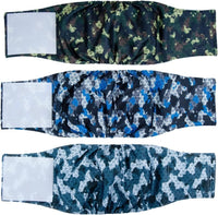 Pet Soft Dog Belly Band, Washable Dogs Belly Bands for Male Dogs - Army / X-Small (NewBorn 7''-8'')