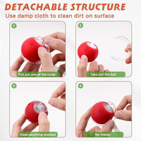 Speed 2.0 Tail Interactive Cat Toys for Indoor Cats, Chirping & Motion Activate Ca t Toy, Smart Kitten Rolling Ball Moving Ball Toys, Rechargeable Dog Cat Bal l for Enrichment Exercise (Red)