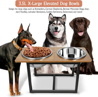Spacnom Elevated Dog Bowls - Rustic Walnut - image 3