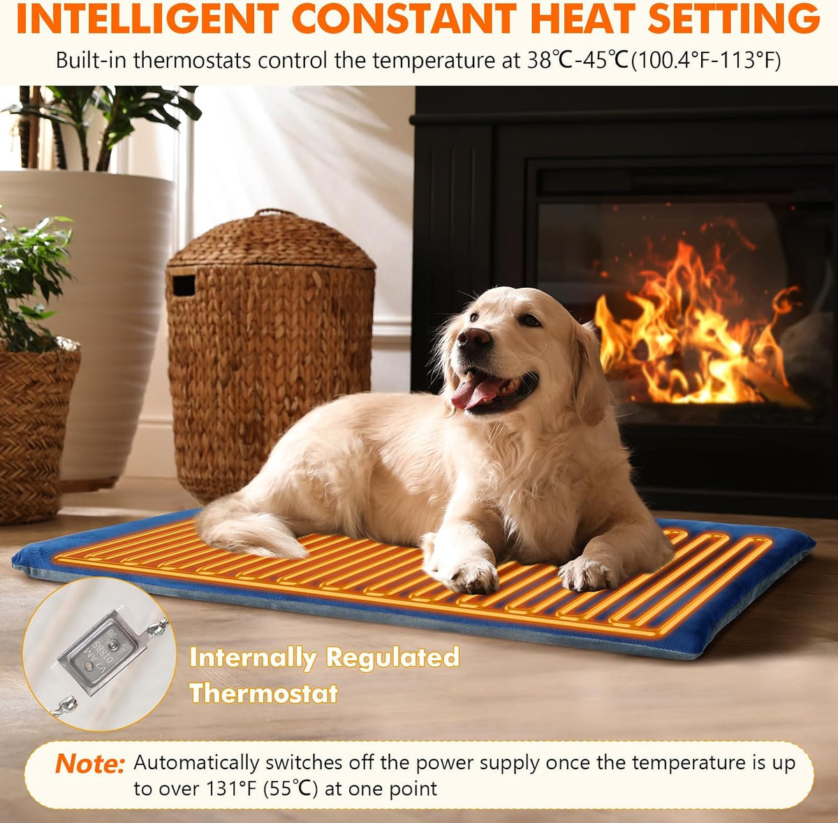 Pecute Pet Heating Pad for Cat Dog - 15.7"L x 11.8"W x 0.5"Th - image 2