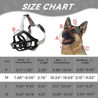 Dog Muzzle, Basket Muzzle for Small Medium Large Dogs, Anti-Biting and Chewing, Lightweight & Sturdy Cage Design, Allows Panting & Drinking, Ideal for Grooming & Training(Black Size M)