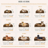Comfort Expression Memory Foam Dog Beds, Washable Dog Bed Jumbo Breed, Orthopedic Dog Bed Waterproof Pet Sofa Couch with Bolster & Removable Cover(Jumbo,Khaki Brown)