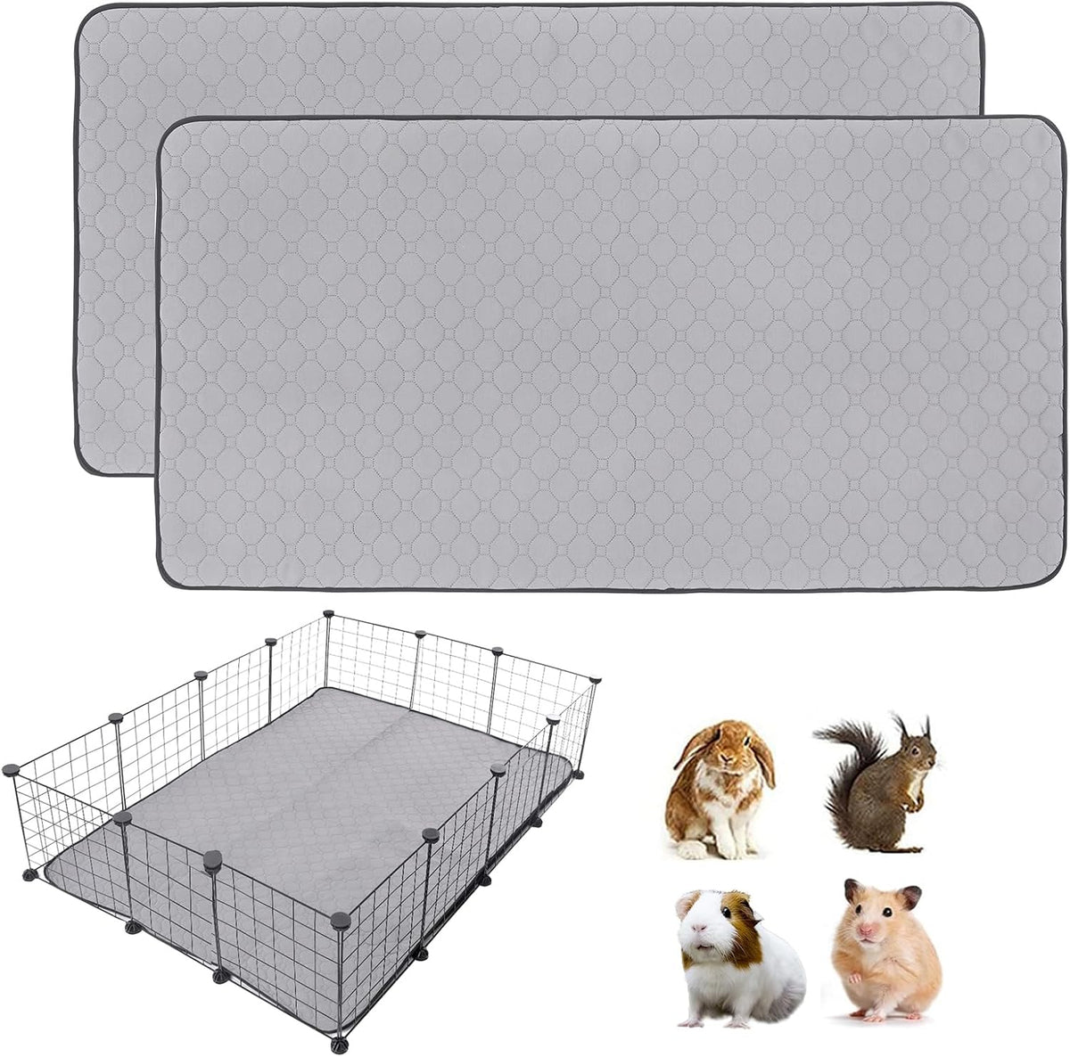 2Pack Guinea Pig Cage Liners - 12 In Grid Length / C&C 3x4(36" x 48") 2Pack
