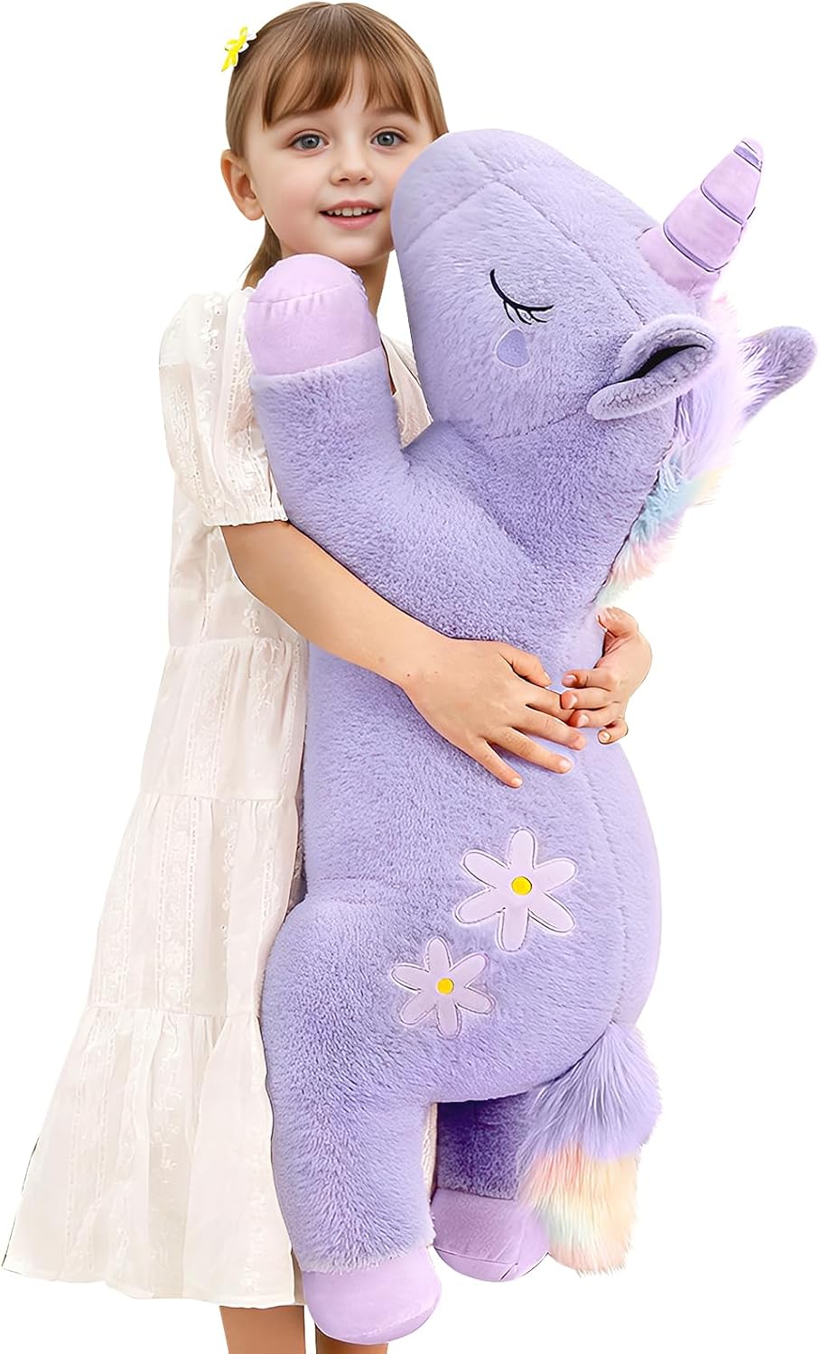 32inch Cute Giant Pink Unicorn Plush, Jumbo Soft Body Pillow Pet - 32inch Purple Unicorn / 32 inch