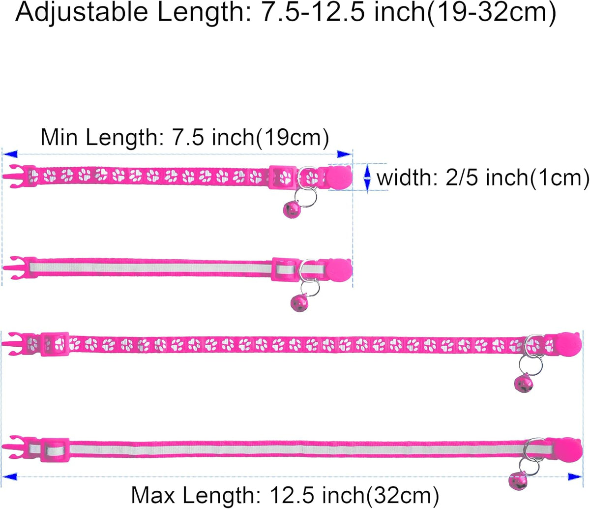2 Pack Breakaway Cat Collars with Bells - Rose - image 2