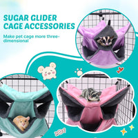 LYART Sugar Glider Pouch Hammock Bed Bedding - 5.Purple - image 2