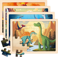 LACCHOUFEE 4-pack wooden puzzles for kids ages 3 to 5 - view 4