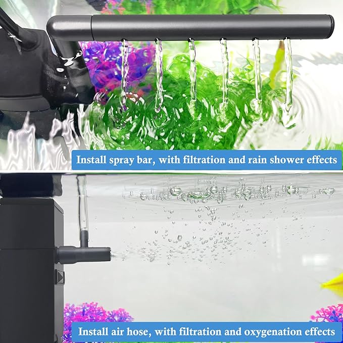 FEDOUR Submersible Aquarium Internal Filter, Filter with Water Pump for Fish Tank up to 35 Gallon (for 3-20 Gallon)