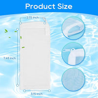 15PCS Media Bags for Aquarium, Extra Fine Mesh Bag Reusable Nylon Net Aquarium Filter Bags with Plastic Zipper for Extra Fine Resins Filter, 3.1 x 7.9 Inch