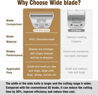 10# Dog Grooming Ceramic Blades, Compatible with Andis, Oster A5 - 5fw-6.3mm / Silver - image 3