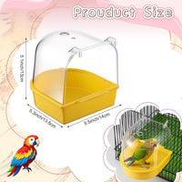 Honeydak 3 Pcs Bird Bath for Cage Parakeet Bath Hanging Box - Bright Colors - image 3