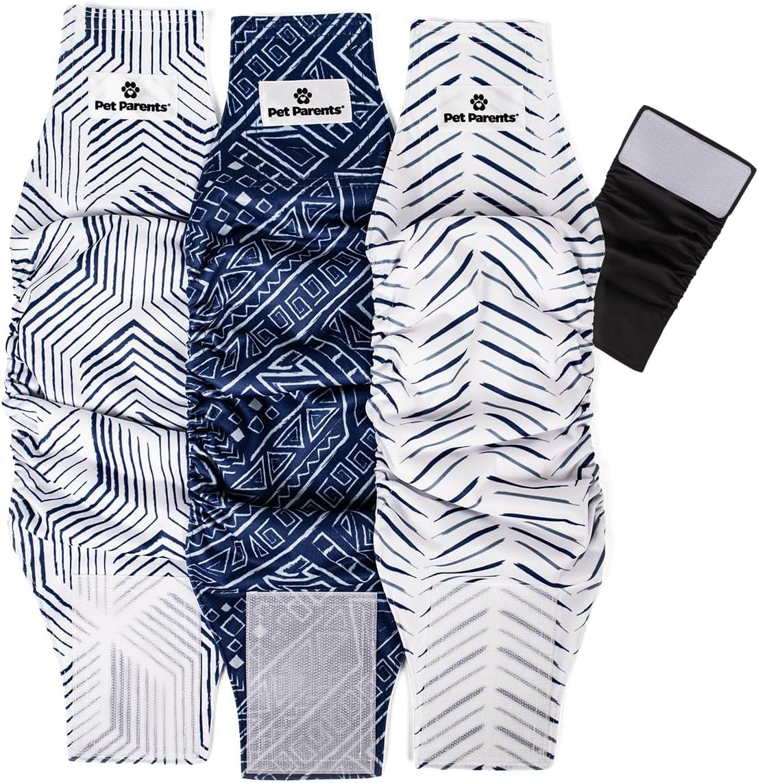 Pet Parents Washable Belly Bands for Male Dogs + Extendrs of Durable - X-Large (25-34") / Kahuna