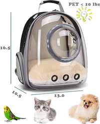Bubble Cat Carrier Backpack - Black / Backpack - image 2