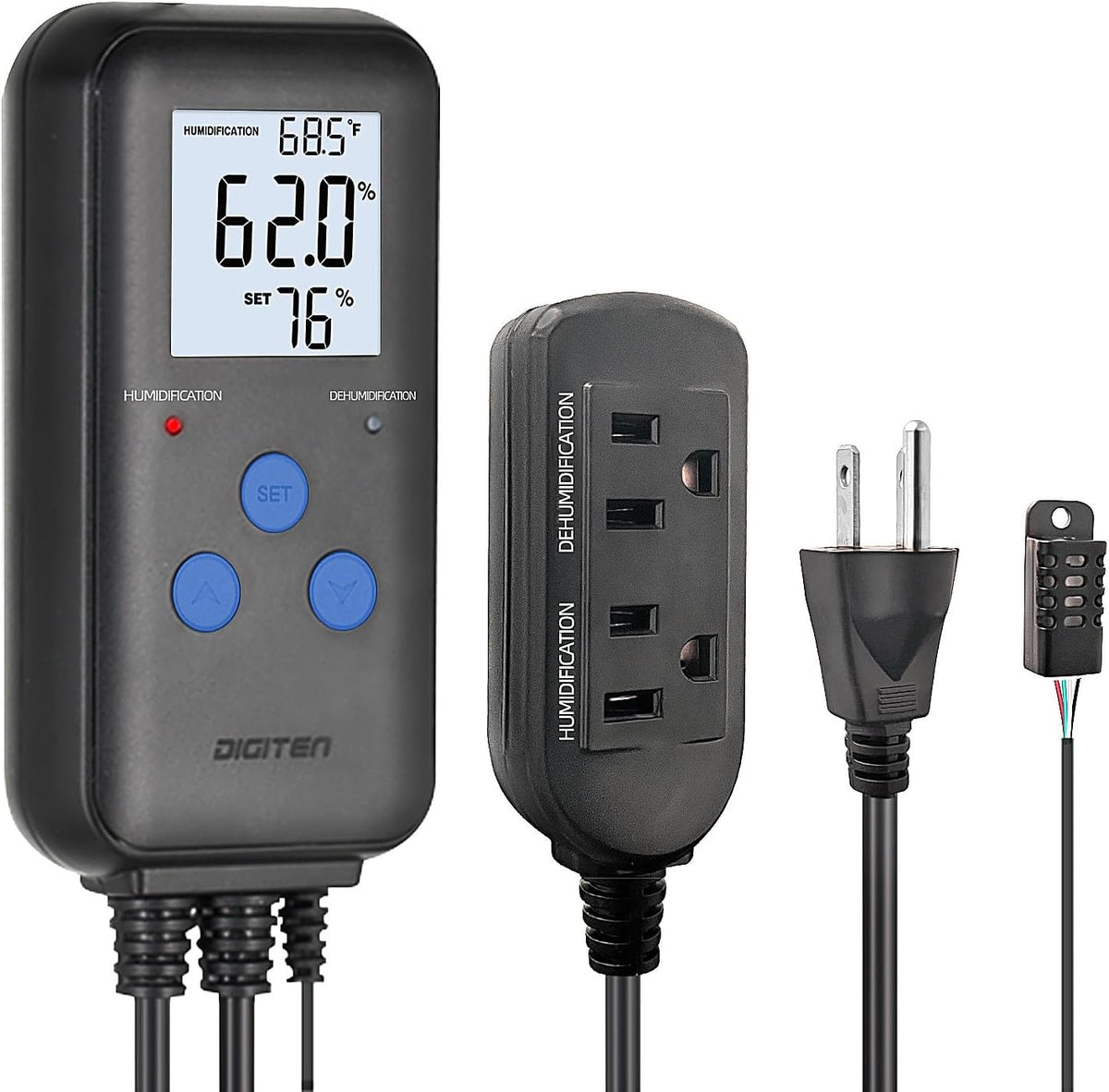 DIGITEN Humidity Controller with Temperature Display for Reptile