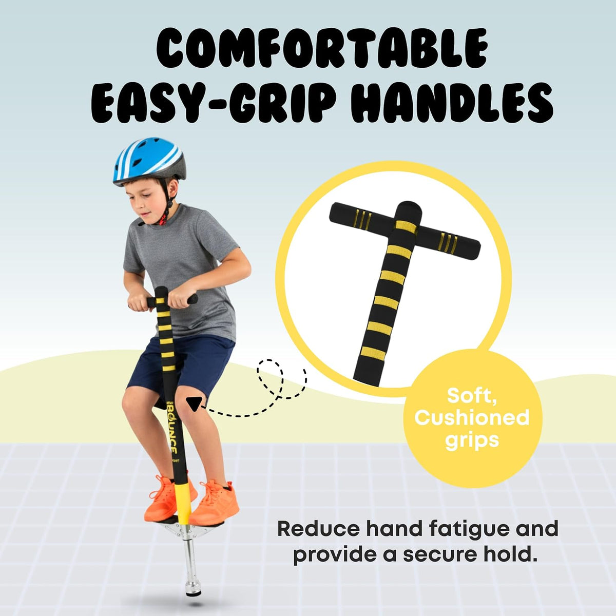 New Bounce Pogo Stick for Kids - Black & Yellow - image 3