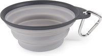 Dexas Pets Collapsible Travel Cup, Small/1 Cup Capacity - Large/2 Cup / Light Gray - image 2