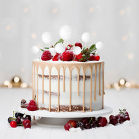 NACHLYNN 80 Pcs Cake Balls Decorations Mini Balloon Cake Topper Balls - White - image 3
