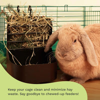Hay and Food Feeder for Rabbit, Guinea Pig, Bunny, Chinchilla - Pack of 2 - image 3