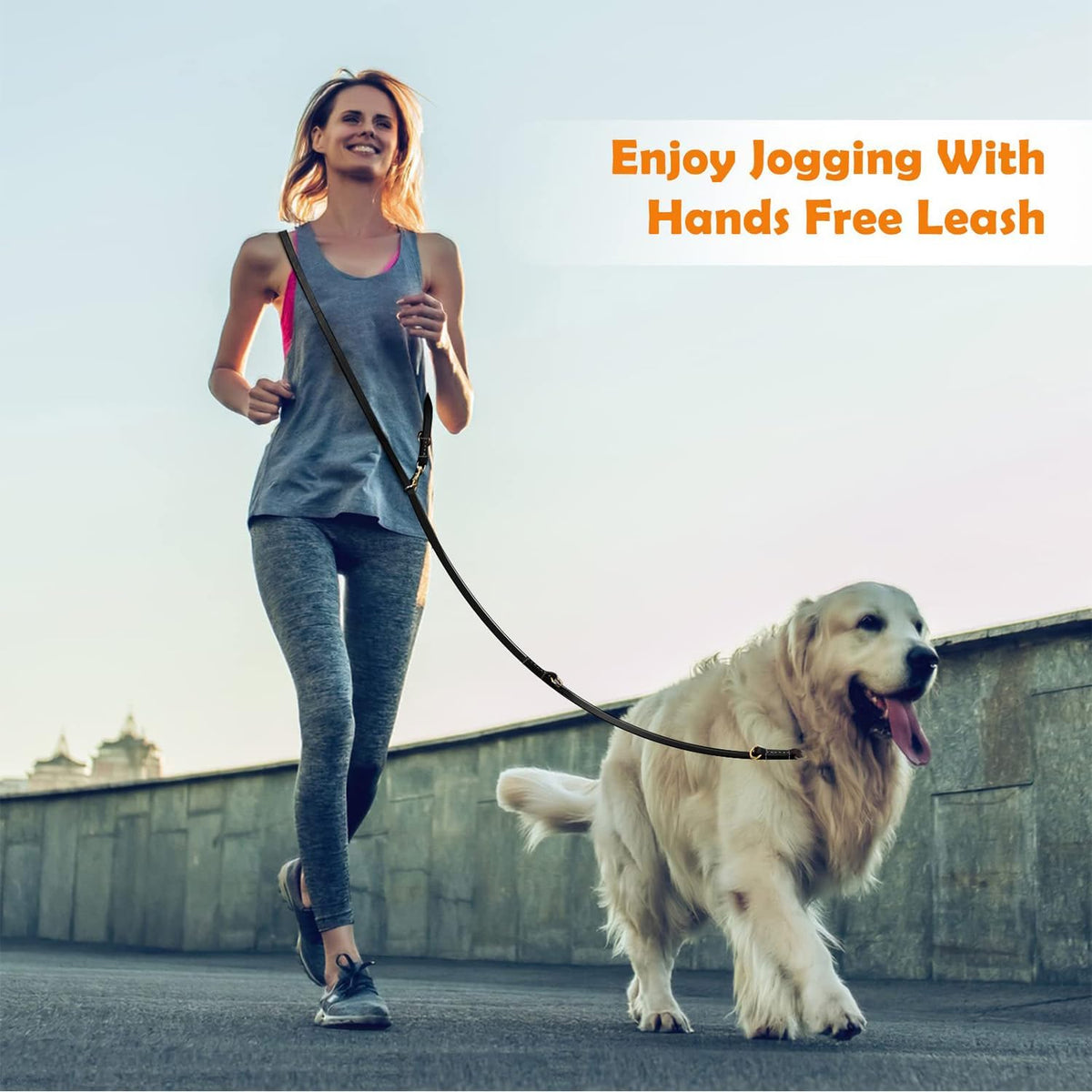 Multi Function 8ft Leather Dog Leash - Black / 8ft*1/2inch - image 4