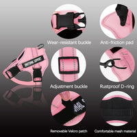voopet Service Dog Harness, Emotional Support Pet Vest Harness - XX-Small (Pack of 1) / Pink - image 2