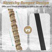 rabbitgoo Tactical Dog Leash, Heavy Duty Training Bungee Lead – Essentials for Dogs - Brown / Max: 5.2ft - image 4