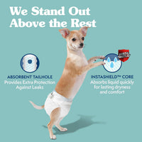 Simple Solution Female Dog Diapers, Disposable Dog Diapers - 12 Count / XS/Toy - image 2