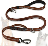 Dog Leash Heavy Duty, Bungee Leash Reflective Car Seat Belt for Dogs Brown – Essentials for Dogs - Brown