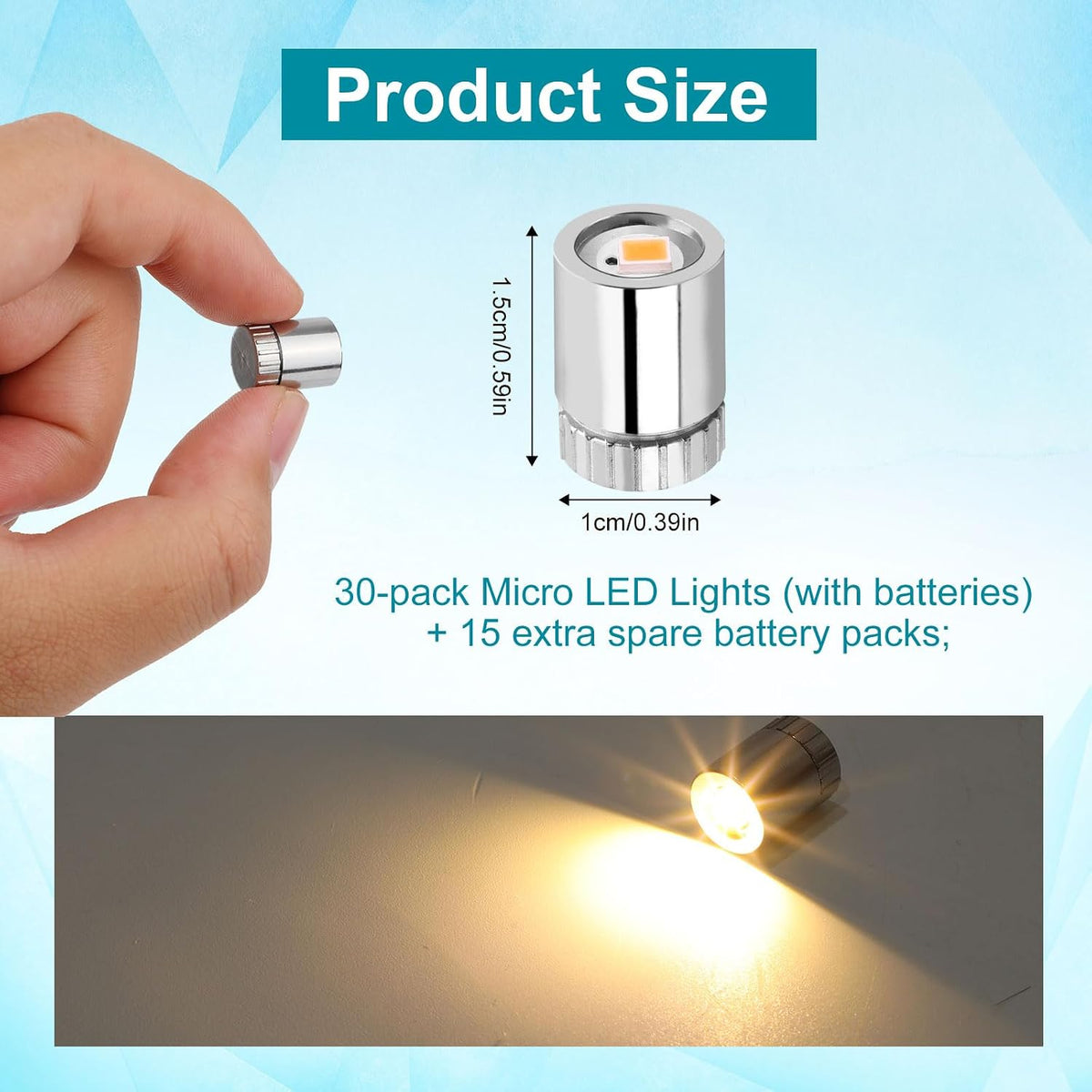 10pcs Mini Led Lights for Craft - Warm White / 10 - image 2