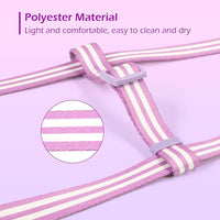 Stripe Step in Dog Harness for Small Dogs, Freedom Nylon Dog Halter Vests, Lightweight and Escape Proof Puppy Harness, Quick Fits for Small Medium and Large Dogs, Purple XS