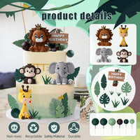 19pcs Safari Animal Cake Topper - Safari Animal Style - image 3