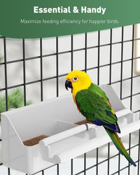 Pawfly 2 Pack Bird Feeder for Cage Hanging Plastic Feeder with Hooks - 1 PC - image 3