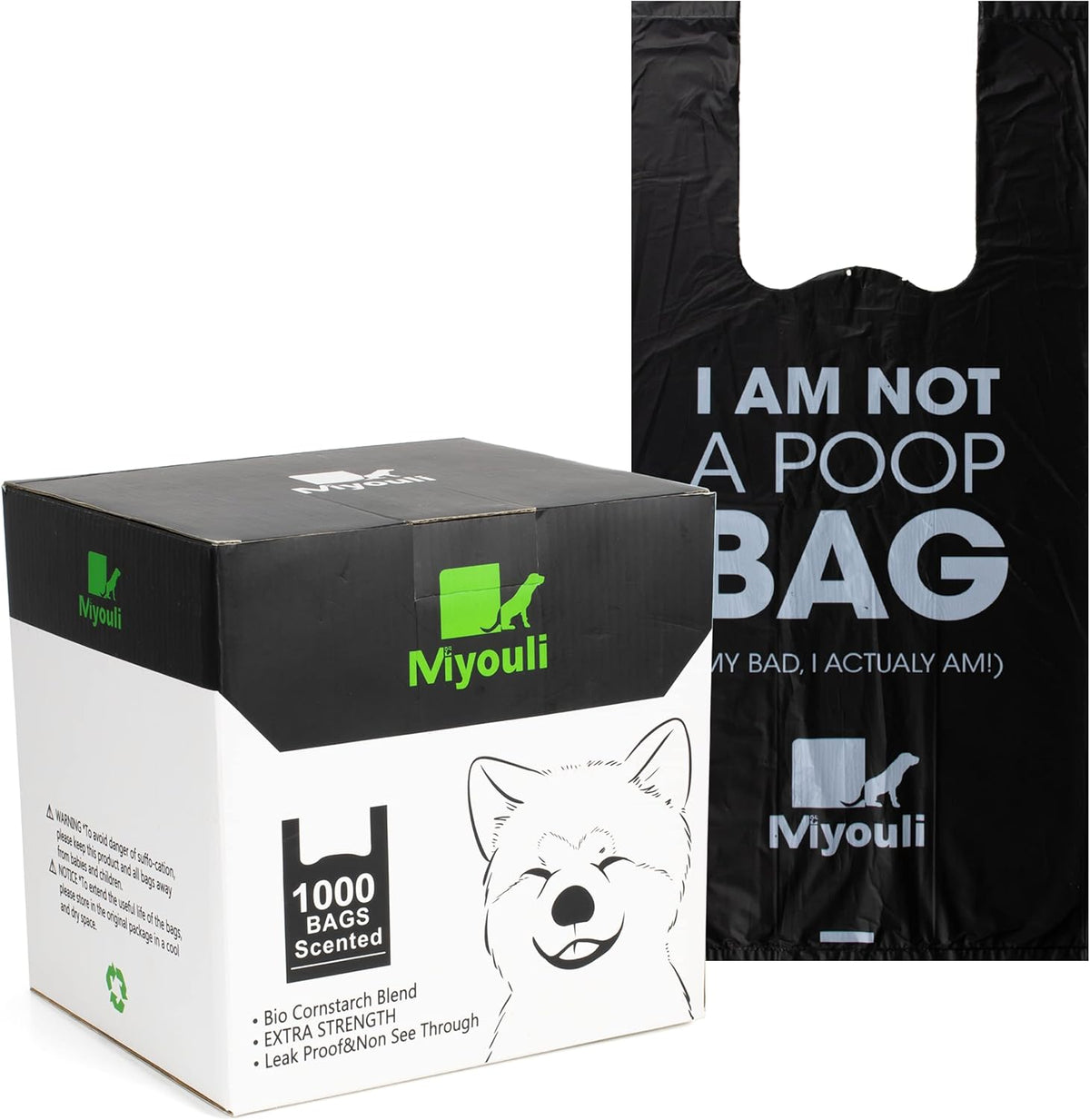 1000 Counts Extra Thick Dog Poop Bags With Handles – Essentials for Dogs - Ocean Wind / 1000 Count (Pack of 1)